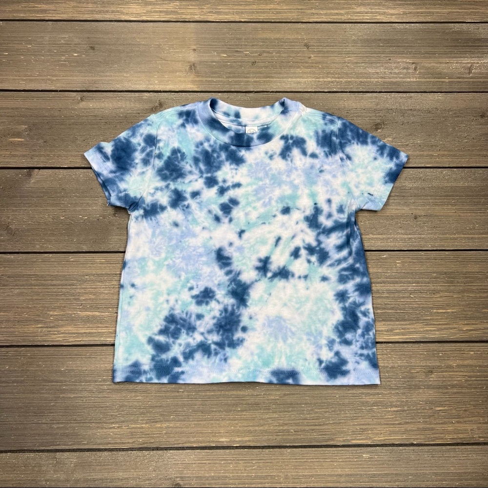 Tie Dye T-shirt Baby Toddler Kids TieDye Blue Green Tee
